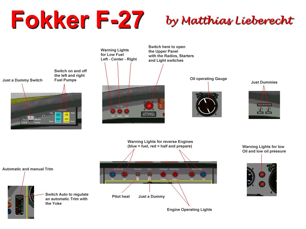 Flightsim Fs2004/Fs98 Panel: Fokker F-27 Panel V1.0 — 1
