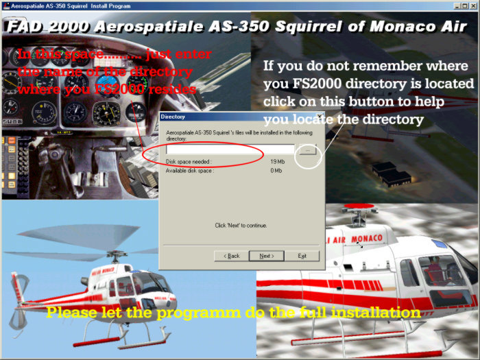 Fs2002 Monaco Air Aerospatiale Ecureuil As-350 B2 — 1