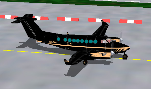 Fs2002/Cfs2 Military - @ Air Beechcraft King Air 350 Pack — 1