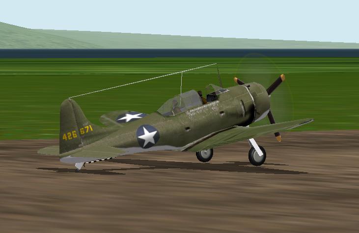 Cfs/Cfs2/Fs2002 Military Usaaf A-24 "Dauntless" Of The 8Th Bomber Squadron, Port Moresby, — 1