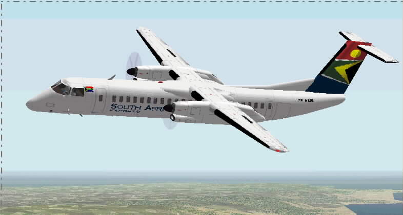 Fs2002 South African Express De Havilland Turbo Prop Dash8