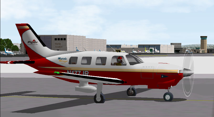 Fs2002 Propeller Aircraft, Abacus Private Pilot, Piper Malibu Red-White Repaint