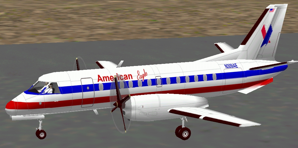 Fs2002 American Eagle Saab 340B