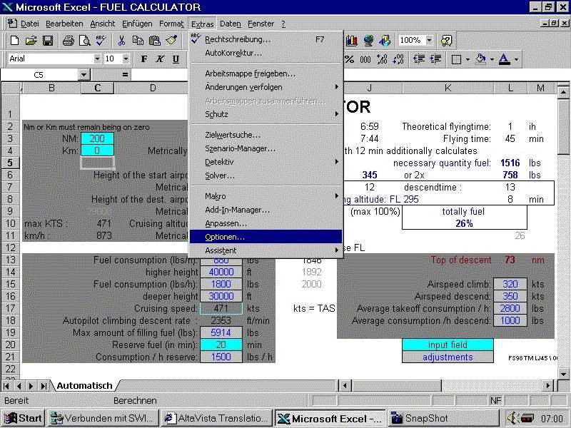 Utility: Flightsim Fs2004/Fs95/Flightsim Fs2004/Fs98/Fs2002 Fuelcalculator2 - Calculates T — 1
