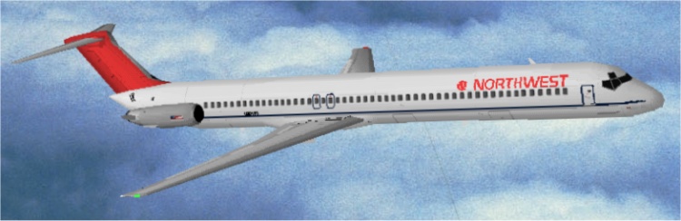 Flightsim Fs2004/Fs98/Fs2002 Northwest Mcdonnell Douglas Md-82