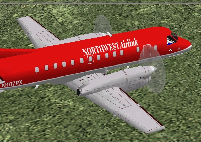 Fs2002 Northwest Airlink Saab 340B