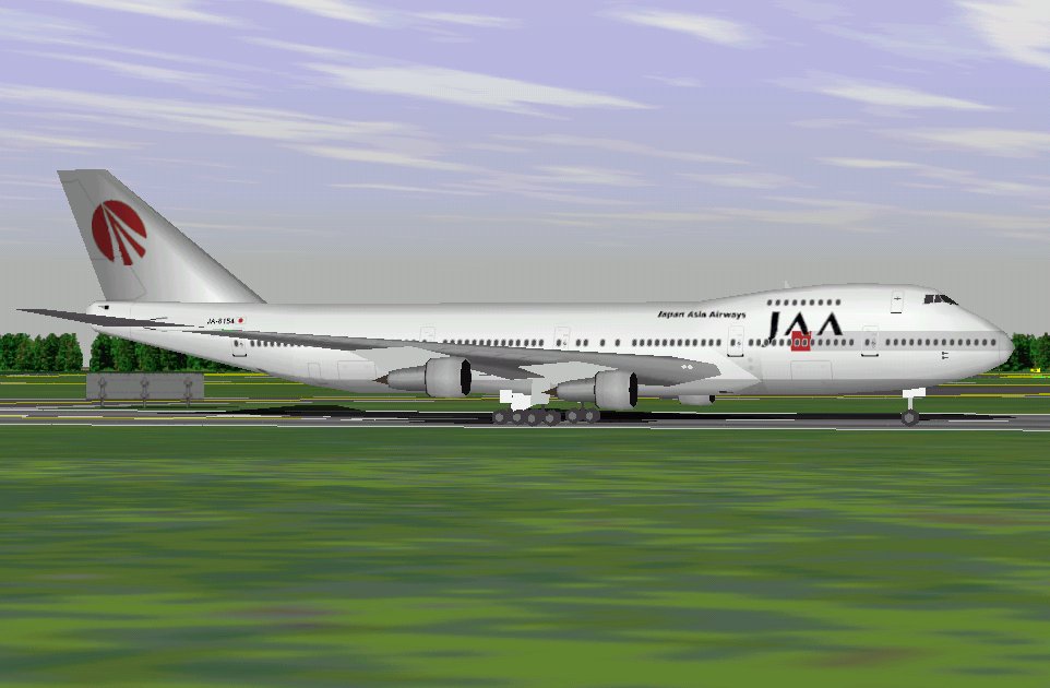 Flightsim Fs2004/Fs98 Japan Asia Airways Boeing 747-246B — 1