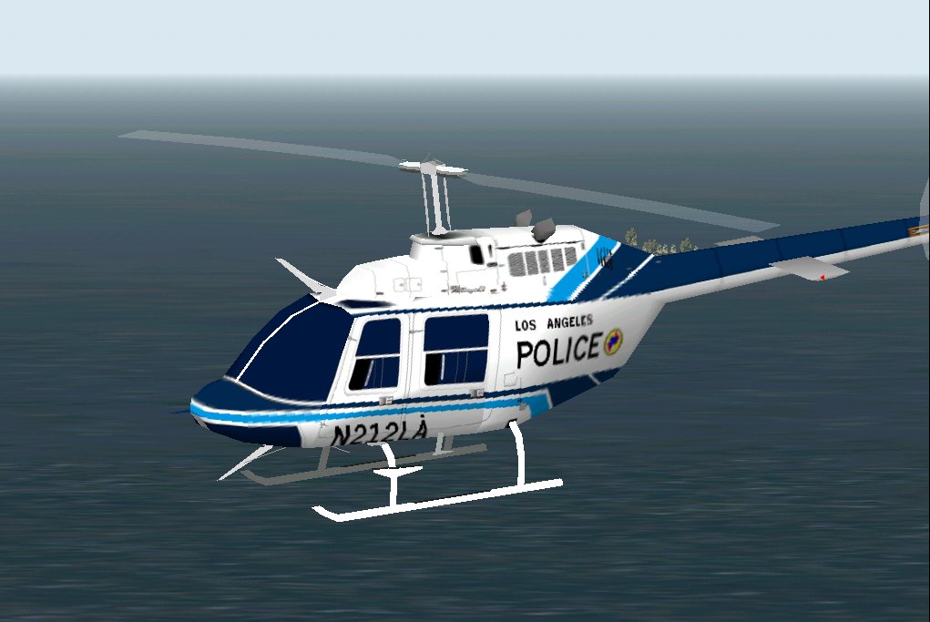 Flightsim Fs2004/Fs98 Los Angeles Police Department Bell 206B Jetranger Iii — 1
