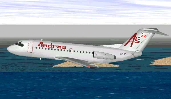 Flightsim Fs2004/Fs98 Andrea Airlines Fokker F-28 Mk.1000 — 1