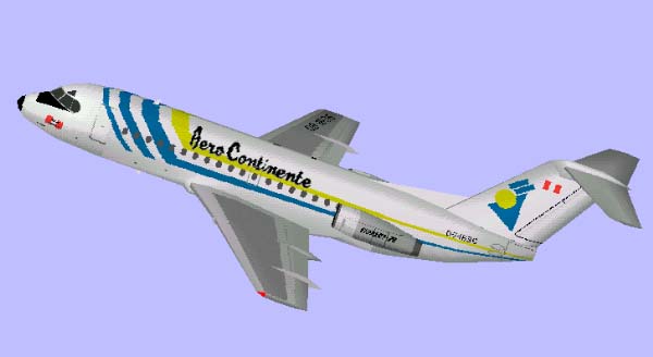 Flightsim Fs2004/Fs98/Fs2002 Aero Continente Fokker F.28 Mk.1000