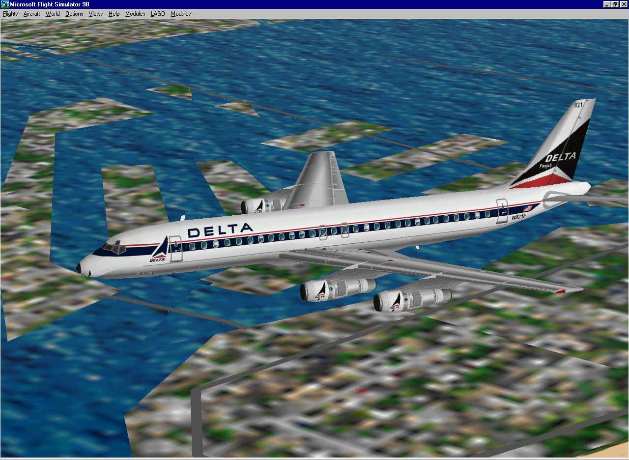 Flightsim Fs2004/Fs98 Delta Delta Air Lines Douglas Dc-8 Series 50 — 1