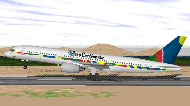 Flightsim Fs2004/Fs98 Aero Continente Boeing 757-28A, Registration G-Oood
