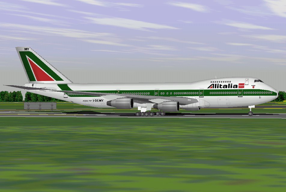 Flightsim Fs2004/Fs98 Alitalia Team Boeing 747-230B — 1