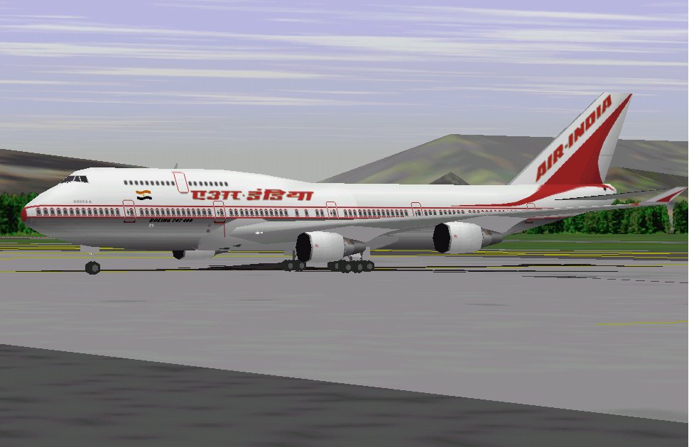 Flightsim Fs2004/Fs98 Air India Boeing 747-437 — 1