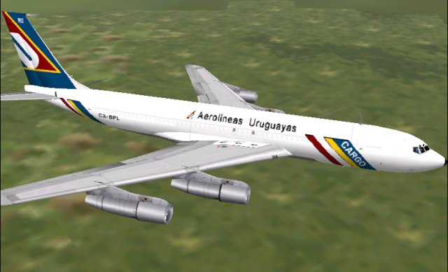 Fs2002 Aerolineas Uruguayas Cargo Boeing 707-320 — 1