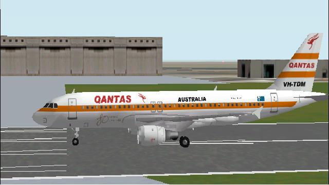Fs2002 Qantas Airbus A320-200 (Early Livery)