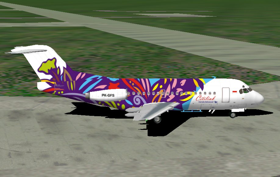 Fs2000 Citilink (Garuda Indonesia) Fokker F28-3000 Registration: Pk-Gfs Features Full Movi — 1