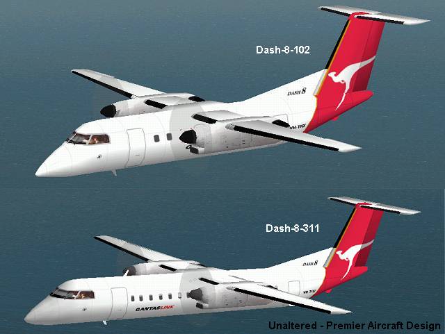 Fs2000 Dehavilland Dash8 Two Aircraft Package Dash-8-102 And Dash-8-311 Of Qantas Link Reg — 1