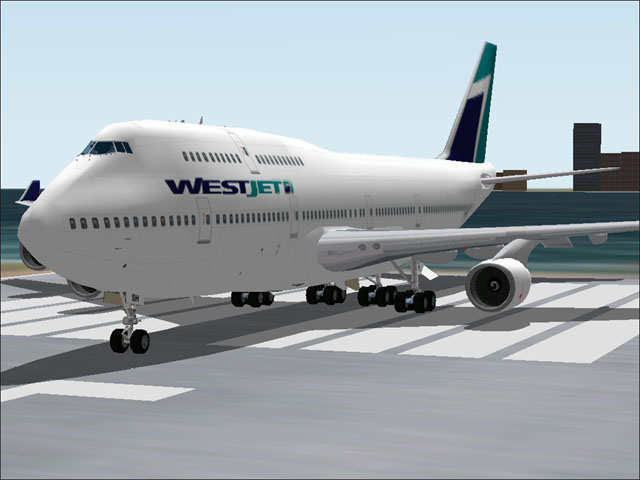 Westjet Va 747-400 Textures Repaint Of Project Opensky Boeing 747-400 Al L White Paint Bas — 1