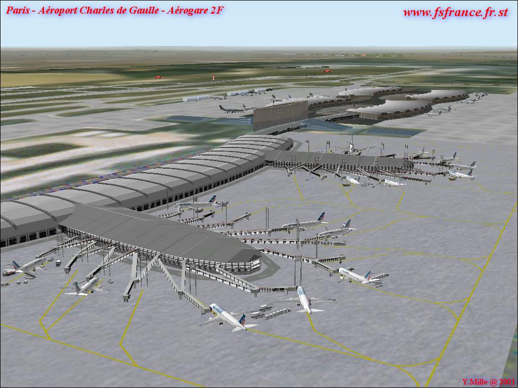 Fs2000 Scenery Paris-Charles De Gaulle Terminal 2F — 1