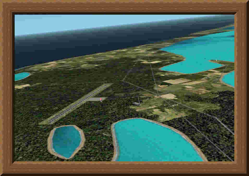 Fs2002 Scenery Arthur's Town - Bahamas (Myca) Improved Msfs Default Runway With Ndb, Night — 1