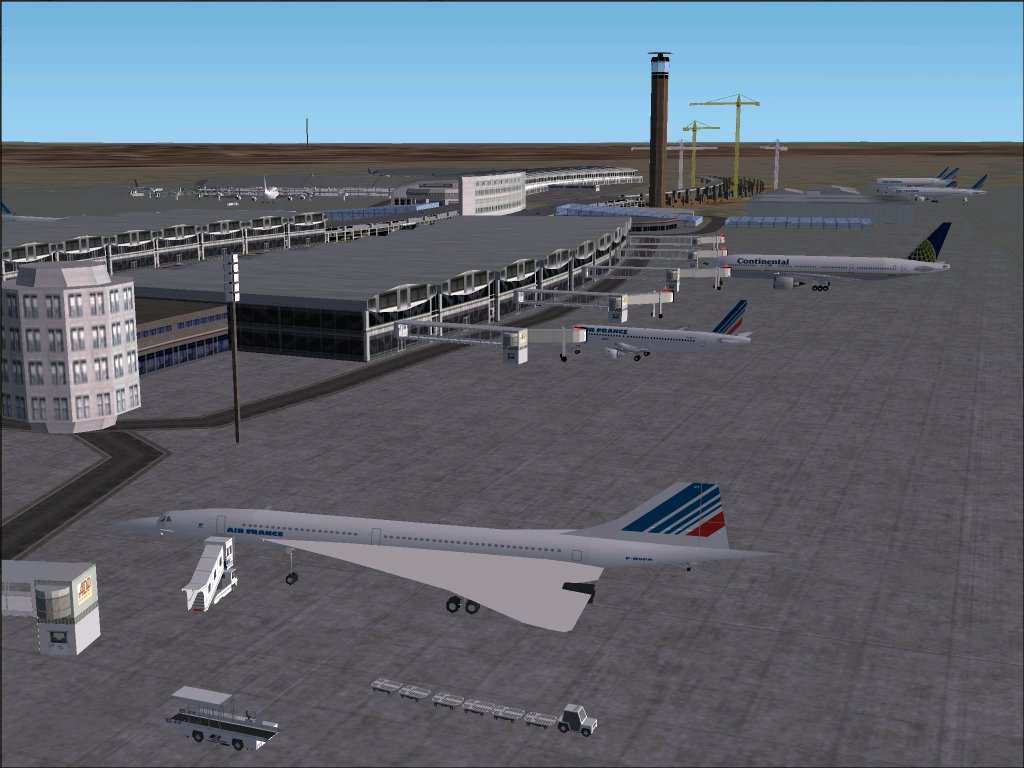 Fs2002 Scenery Paris-Cdg Airport - Statics.this Addon Add Some Static Aircraft And Ground — 1