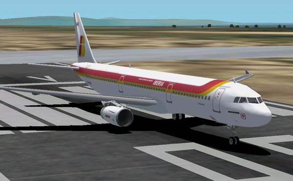 Fs2002 Iberia A321 Moving Parts Include Fan Blades, Thrust Reversers, Gear And Gear Doors,