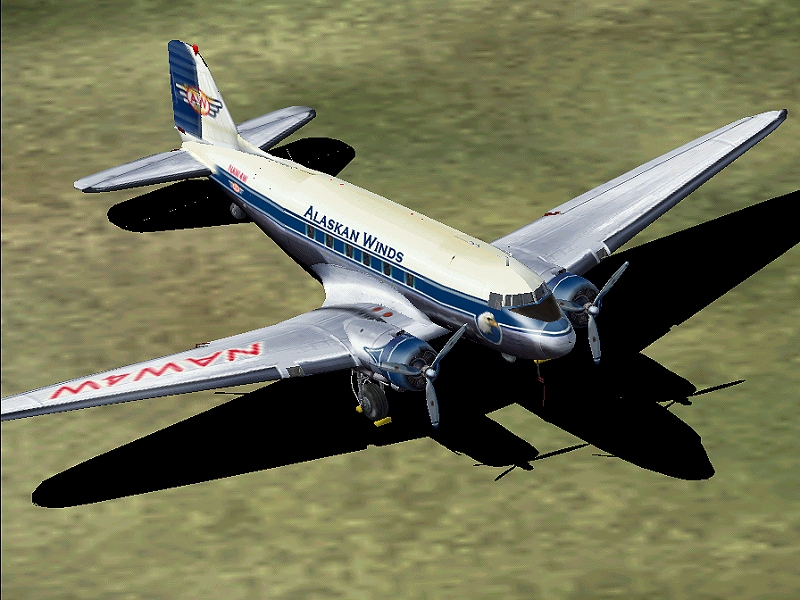 Two Dc-3S Of The Alaskan Winds Oldies Fleet: Awo Official Livery And The Great Satchmo! — 1