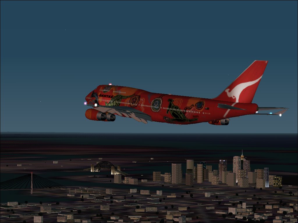 Fs2002 Qantas Boeing 747-438 Vh-Ojb City Of Sydney Boeing C/N 24373 L/N 746 This Aircraft