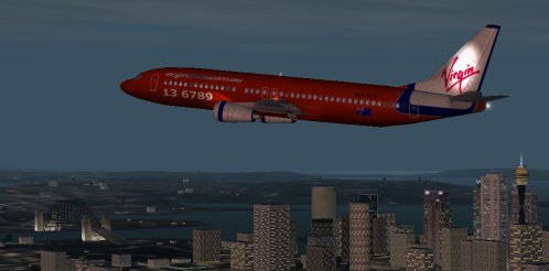 Fs2002 Virgin Blue Boeing 737-400 Rework Of The Msfs Default Fs2002 B737 In Virgin Blue Li — 1