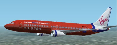 Fs2002 Virgin Blue Boeing 737-400 Rework Of The Msfs Default Fs2002 B737 In Virgin Blue Li