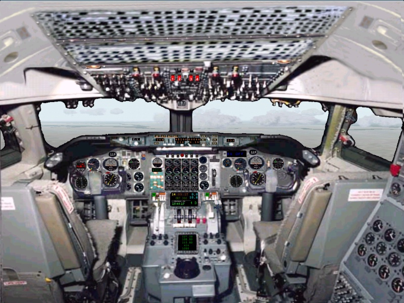 Fs2000 B747-200/300 Real Panel/Flight Deck Main Panel, Light Panel, Flight Deck, Left, Rig