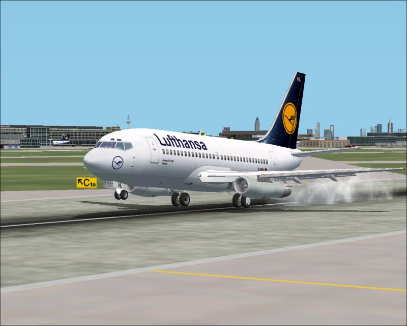 Fs2002 B737-200 Lufthansa Features Full 3D Moving Surfaces, Flight And Ground Spoilers, Ro — 1
