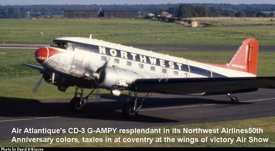 Fs2002 Douglas Dc-3 Air Atlantiques Dc3 G-Ampy, C/N 26569, Registration N15751 Respledant — 1