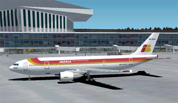 Fs2002 Iberia A300 Moving Parts Include Fan Blades, Thrust Reversers, Gear And Gear Doors, — 1