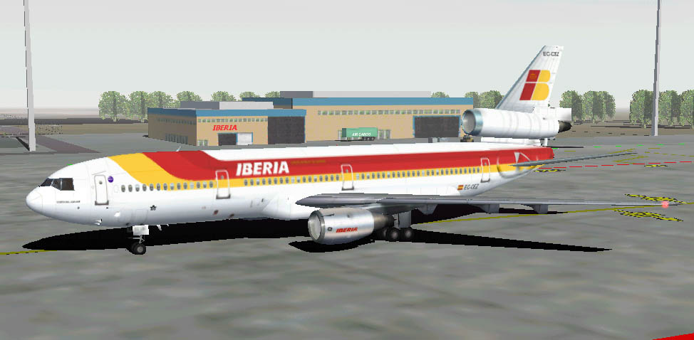Fs2002 Iberia Mc Donnell Douglas Dc10-30 Costa Del Azahar Registration Ec-Cez — 1
