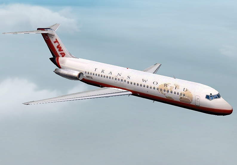 Fs2002 Twa Douglas Dc-9 This Is A Mcdonnell Douglas Dc9 In Trans World Airlines Livery