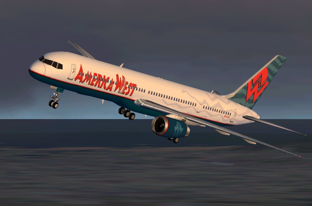 Fs2002 Aircraft America West Boeing 757-200 With Rolls-Royce Engines Aircraft Features Com — 1