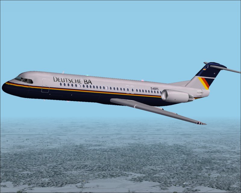 Fs2002 Deutsche Ba Fokker F100 Original By Euroflight (Efg), Repaint By Misha Kovacevic — 1