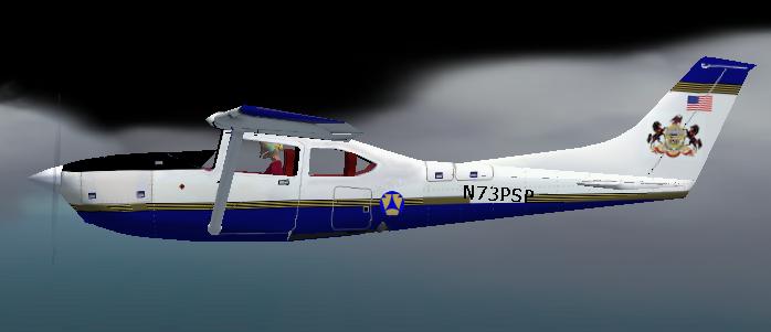 A Repaint Of The Msfs Default C182Rg In Pa State Police Colors Of Blue With White