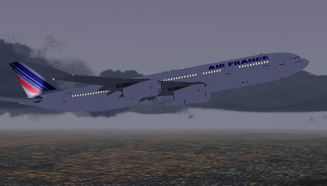 Fs2000 Airbus 340-300 Air France Animated Parts And Gear Bays Flight Simulator Design Stud — 1