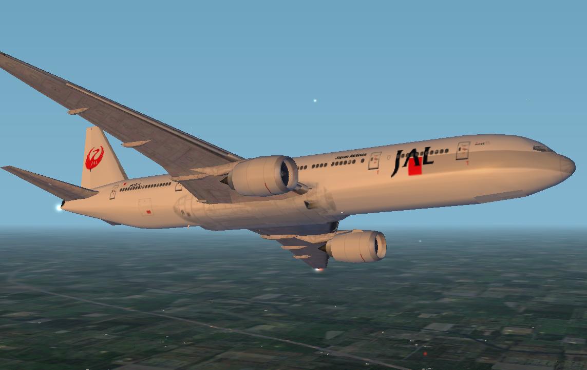 Textures Repaint Of The Msfs Default 777 In Japan Air Lines Livery, Registration Ja8981 Si