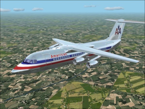 Fs2002 Bae146-200 In The Colours Of American Airlines All New Model Designed Using Gmax — 1
