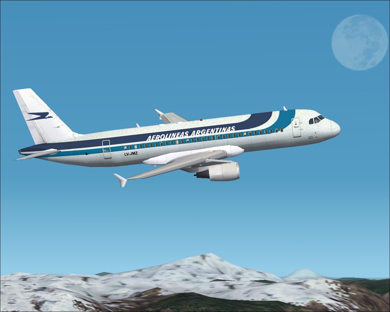 Fs2002 Aerolineas Argentinas Airbus A320-200 All New Model Designed From Scratch Using Gma