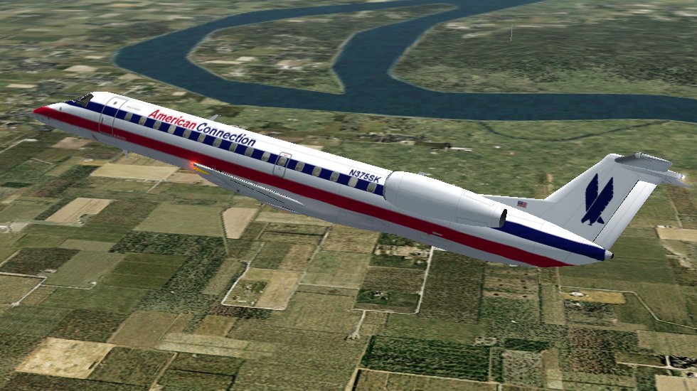 Fs2002 Chautauqua Erj-140 Embraer Erj-140 N375Sk In American Connection Colors As Operated — 1