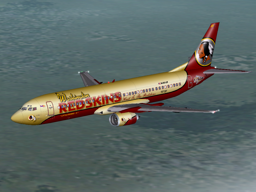 Fs2000/2002 B-737-400, Washington Redskins-Livery Text-O-Matic-Template For The Washington — 1