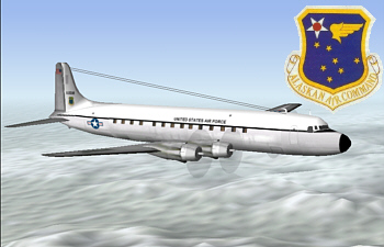 Flightsim Fs2004/Fs98/Fs2000 Douglas C-118A Usaf Alaskan Air Command C-118 A With Registra — 1
