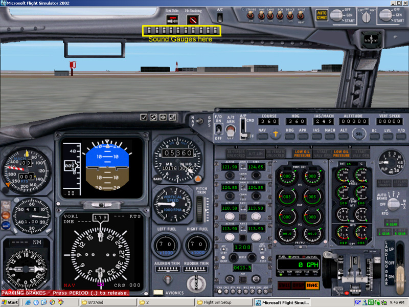 Fs2002 B737 Panel Panel Uses Fs2002 Msfs Default Instruments Gauges With An Added Seat Bea — 1
