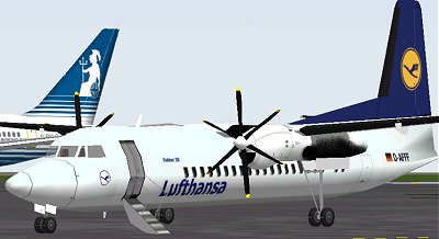 Fs2002 Fokker F50 In Lufthansa Livery The Model Features Moving Parts, Night Lighting And — 1