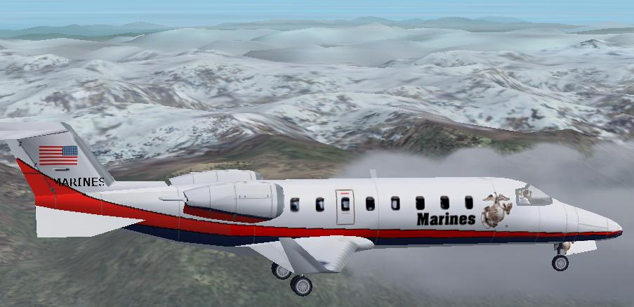 Fs2002 Us Marine Corps Learjet 45 A Repaint Of The Msfs Default Learjet 45